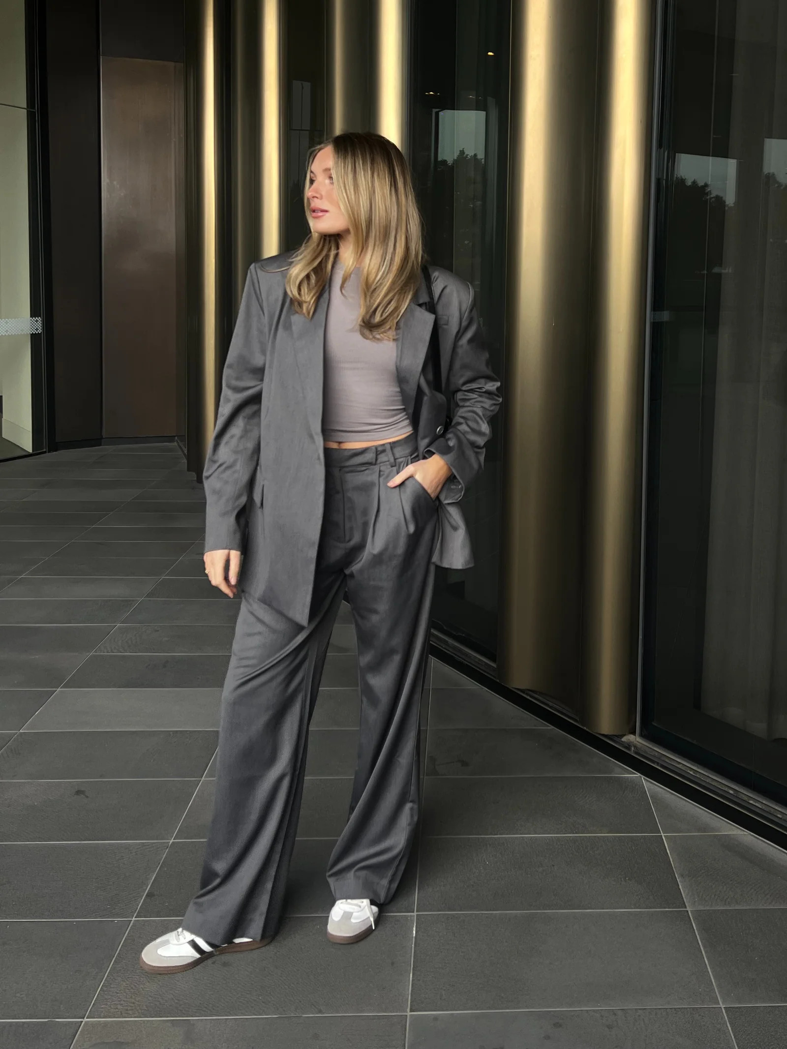 Raef The Label - Blake Oversized Blazer in Steel | Glue Store (Australia & NZ)