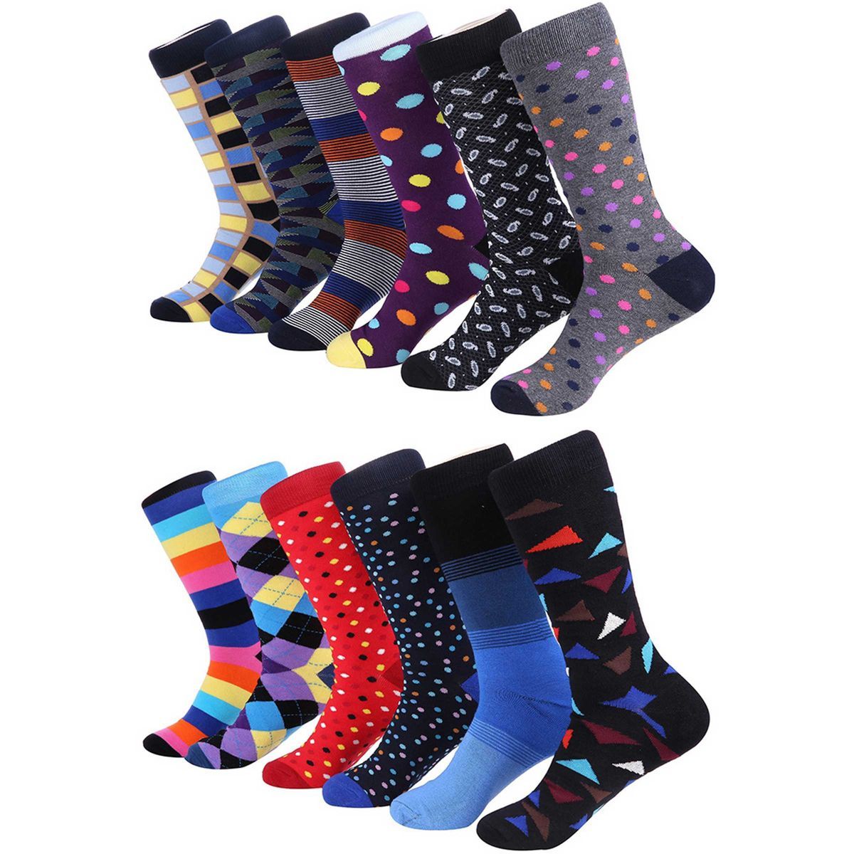 Mio Marino - Men's Bold Designer Dress Socks 12 Pack | Target