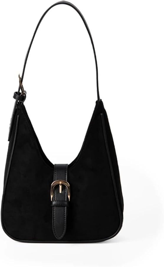 Autumn Patchwork Shoulder Bags Ladies Faux Suede Commuter Underarm Bag Casual Street Tote Simple ... | Amazon (US)