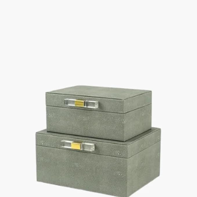 Faux Leather Modern Decorative Storage Box Set | Amazon (US)