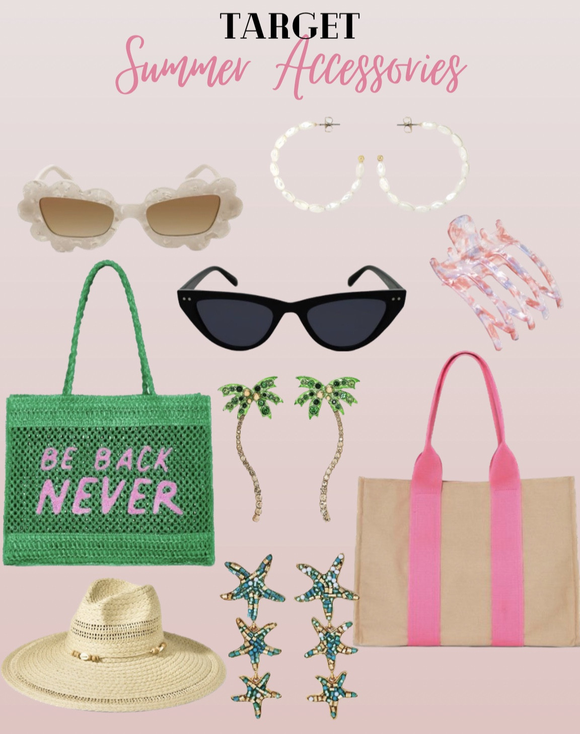 Summer accessories from Target ☀️🕶️

Women’s sunglasses, beach purse, beach bag, beach accessories, Sugarfix earrings, beach items, vacation accessories, target finds

#LTKtravel #LTKitbag
