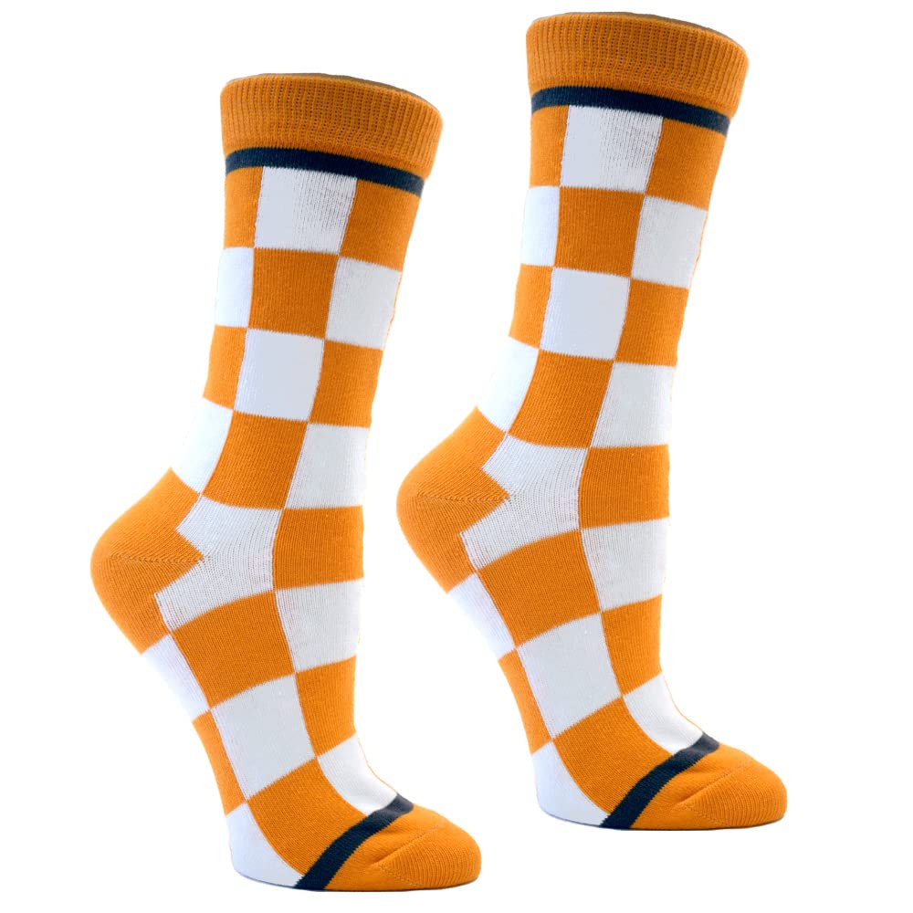 Tennessee Checkerboard Orange and White Women's Socks | Apparel Gift for Tennessee Vols | Univers... | Amazon (US)