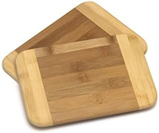 Lipper International Bamboo Wood Two-Tone Kitchen Cutting and Serving Board, Small, 8" x 6" x 5/1... | Amazon (US)