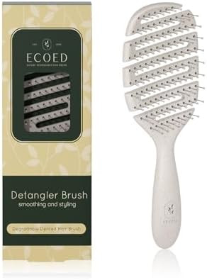 Detangler Hairbrush, Soft Bristle Detangling Brush for Straight, Wavy,Curly and Fine Hair, Dry an... | Amazon (US)