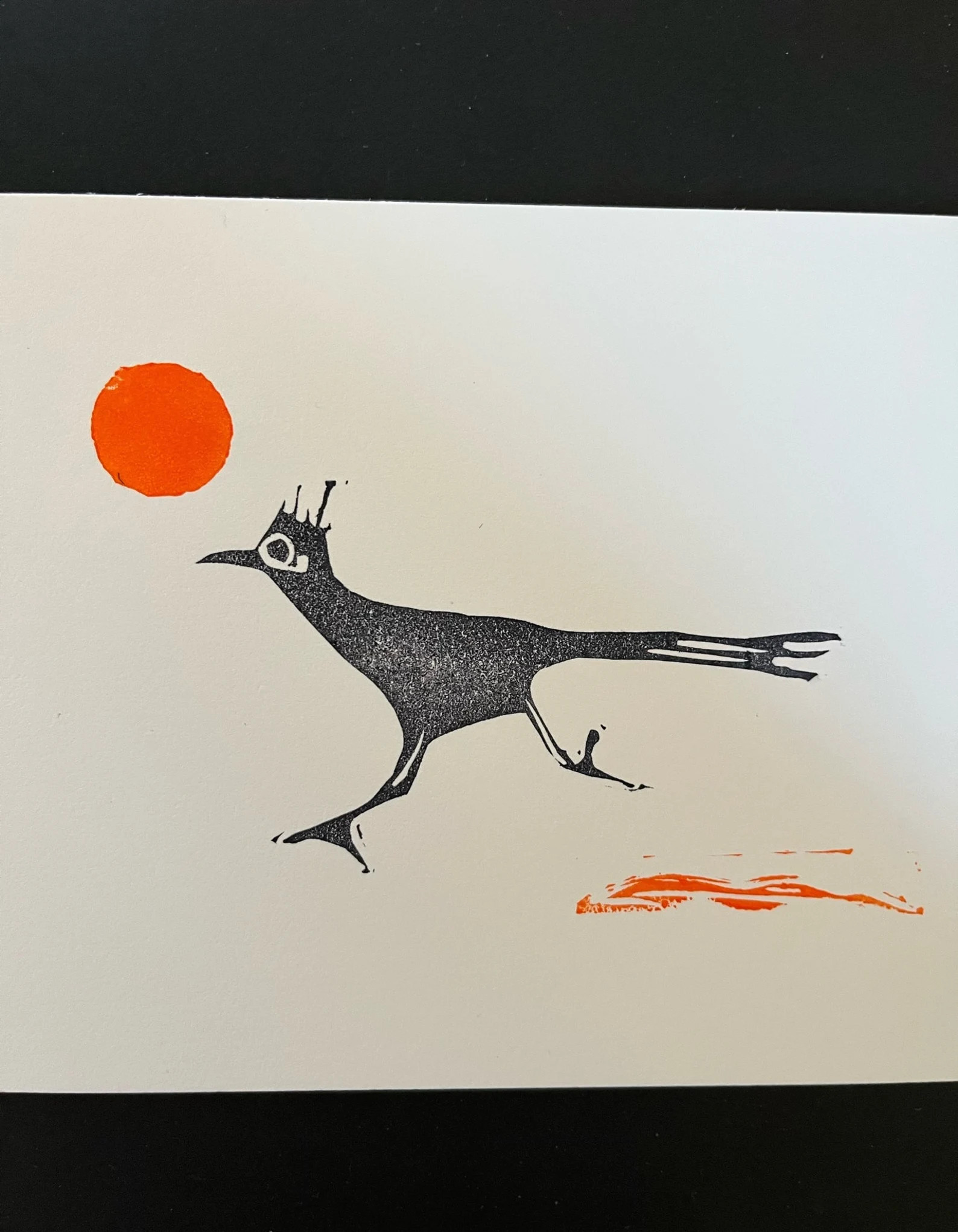 Roadrunner Linocut Art | Etsy (Global)