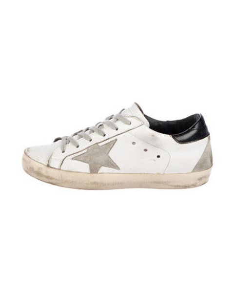 Golden Goose Distressed Low-Top Sneakers White | The RealReal