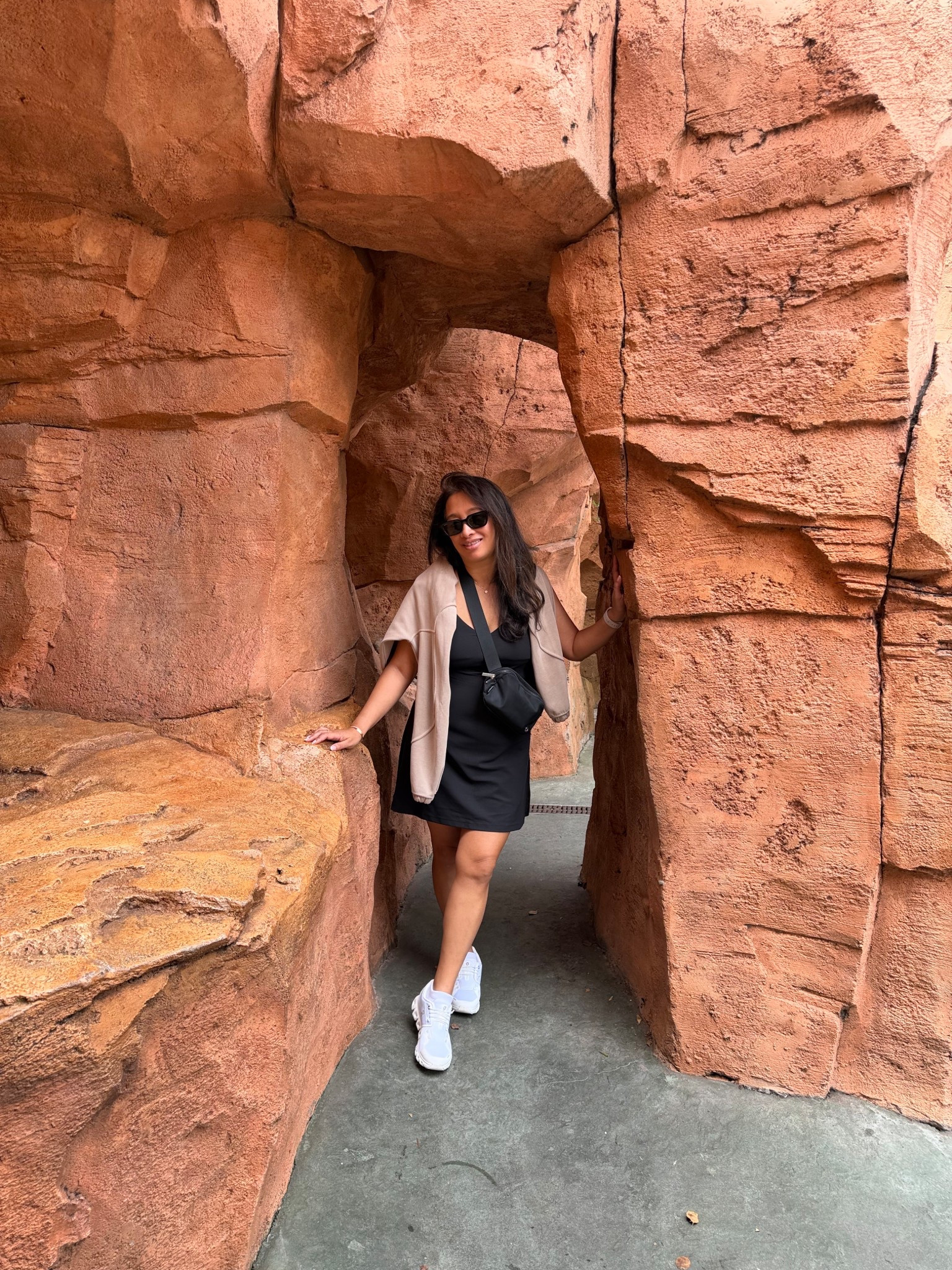 A look that’s comfortable and put together for Universal or Disney. Size up 1/2 on the dress for a skimming fit vs tight fit. There are built in shorts with pockets and cut out in the back for potty breaks 

#LTKOver40 #LTKPetite #LTKootd