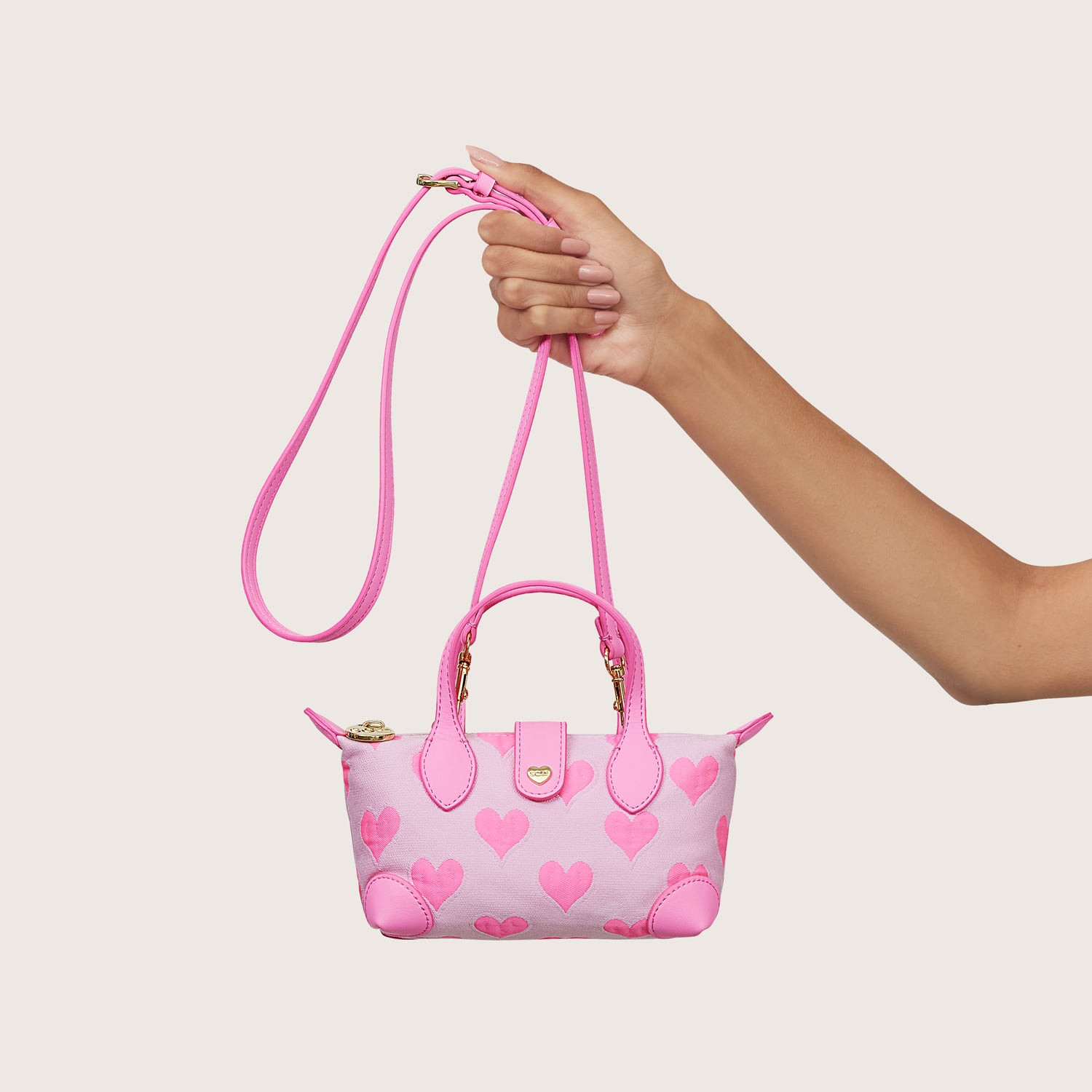 Heart Jacquard Pouchette Crossbody Bag | Stoney Clover Lane | Stoney Clover Lane