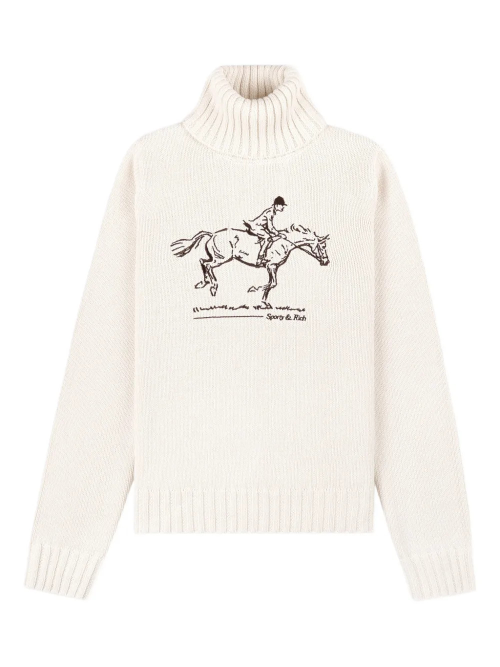 turtleneck equestrian-embroidered sweater | Farfetch Global