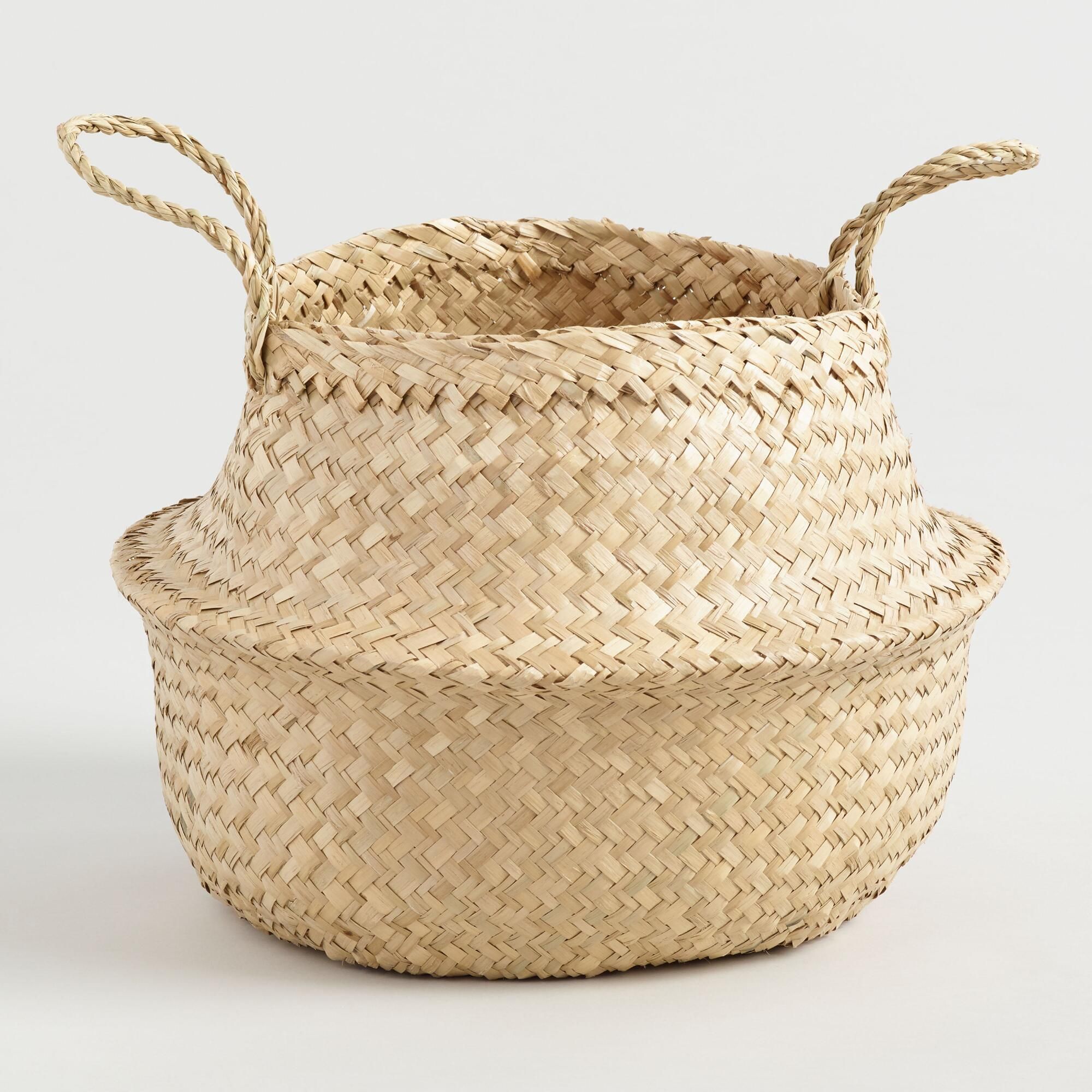 Natural Seagrass Floppy Tote Basket by World Market | World Market