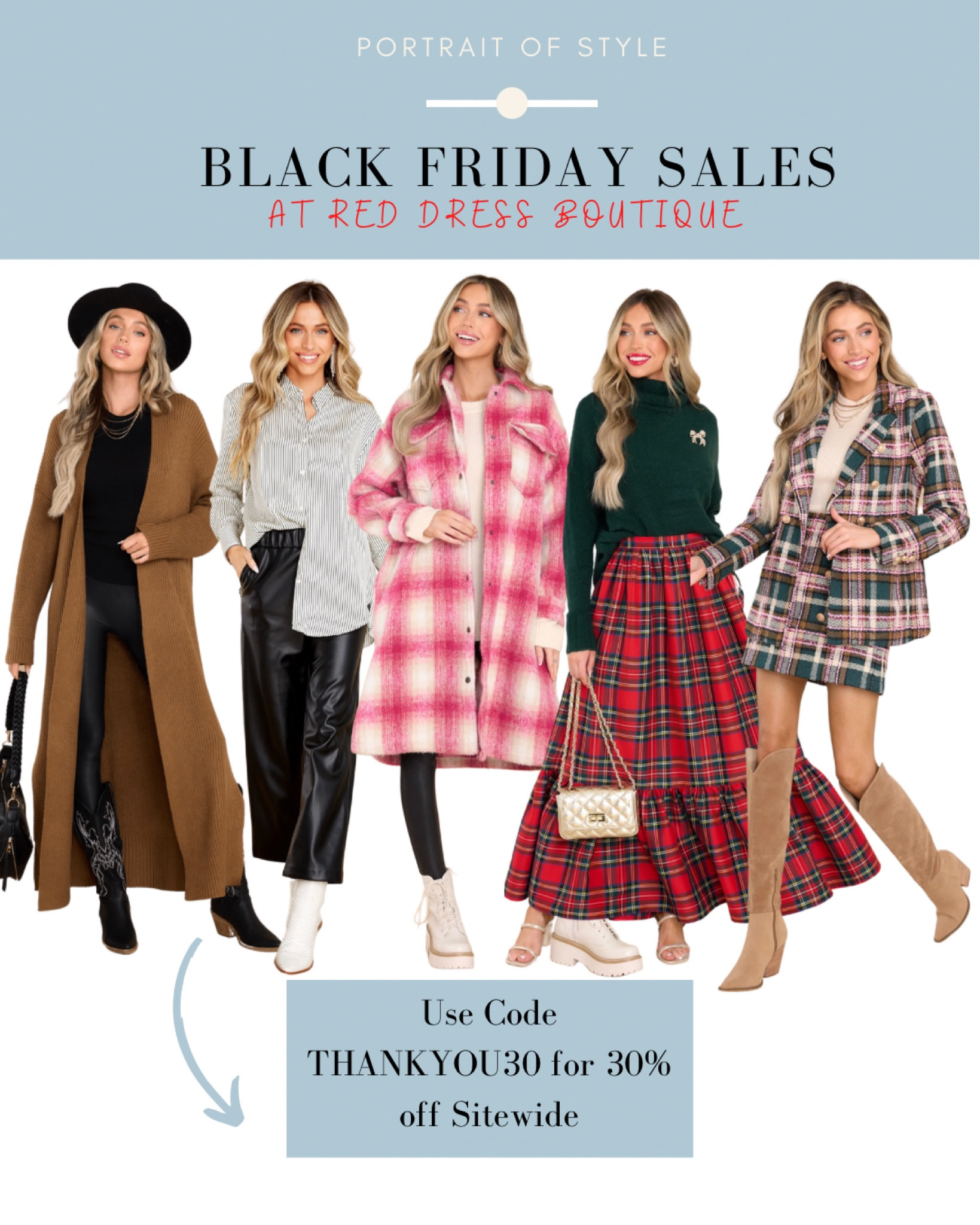 Red dress boutique Black Friday deals! 30% off site-wide!

#blackfriday #holidayoutfit #falloutfit #blackfridaydeals #reddress #reddressboutique #plaidoutfit #cardigan  

#LTKHoliday #LTKCyberweek #LTKGiftGuide