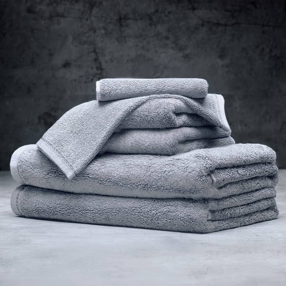 LUXOME Spa Collection 6-Piece Bath Towel Set | 100% Viscose from Bamboo & Cotton Blend | Highly A... | Amazon (US)