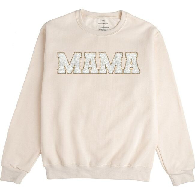 Mama Patch Adult L/S Sweatshirt, Natural | Maisonette