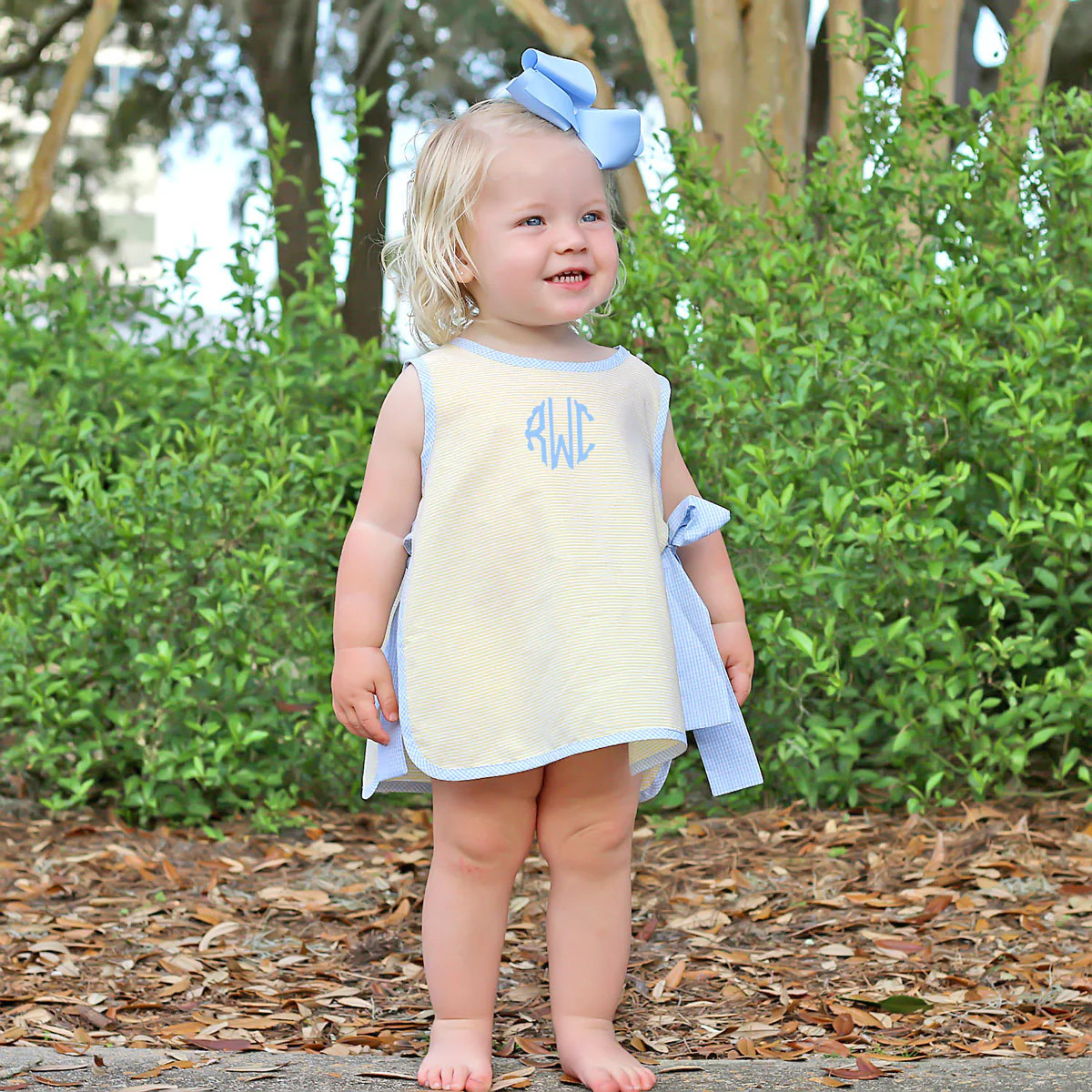 Side Tie Bloomer Set Yellow Stripe | Classic Whimsy