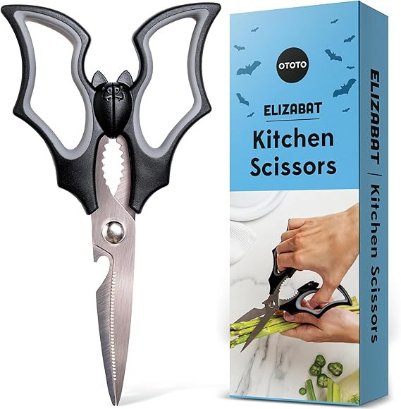 NEW!! Elizabat Kitchen Scissors by OTOTO - Halloween Goth Cute Bat Kitchen Shears, Gothic Scissor... | Amazon (US)