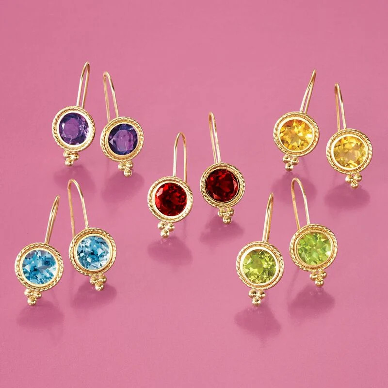 1.70 ct. t.w. Peridot Drop Earrings in 14kt Yellow Gold | Ross-Simons