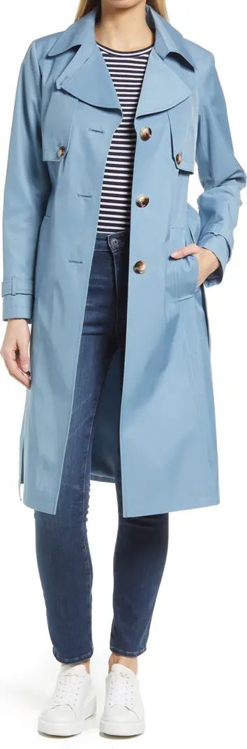 Water Repellent Elongated Cotton Blend Trench Coat | Nordstrom