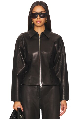 BLOUSON FITTED LEATHER from Revolve.com | Revolve Clothing (Global)