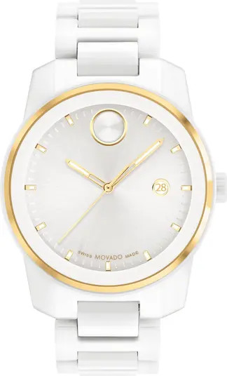 Movado Bold Verso Ceramic Bracelet Watch, 42mm | Nordstrom | Nordstrom