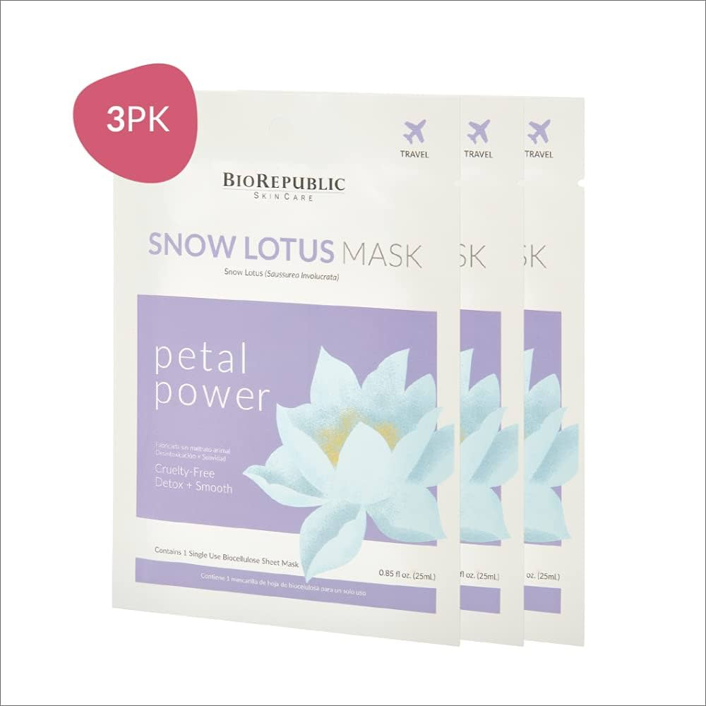 BioRepublic Clarifying & Age-Defying Petal Power Sheet Mask | Hydrates, Brightens, & Reduces Swel... | Amazon (US)