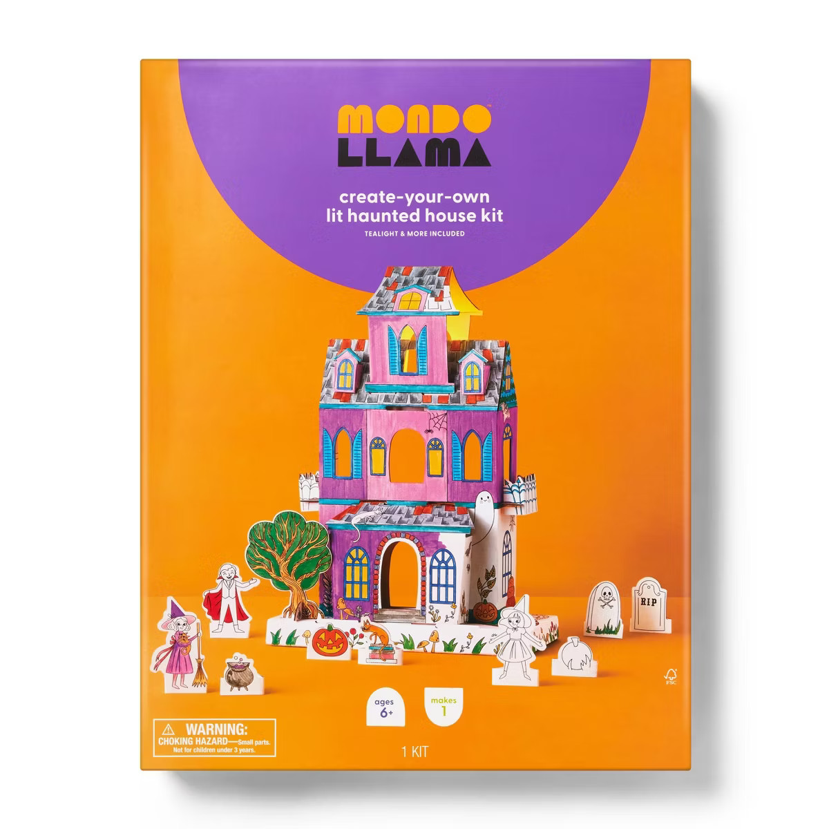Halloween Craft Tabletop Haunted House Coloring Kit - Mondo Llama™ | Target