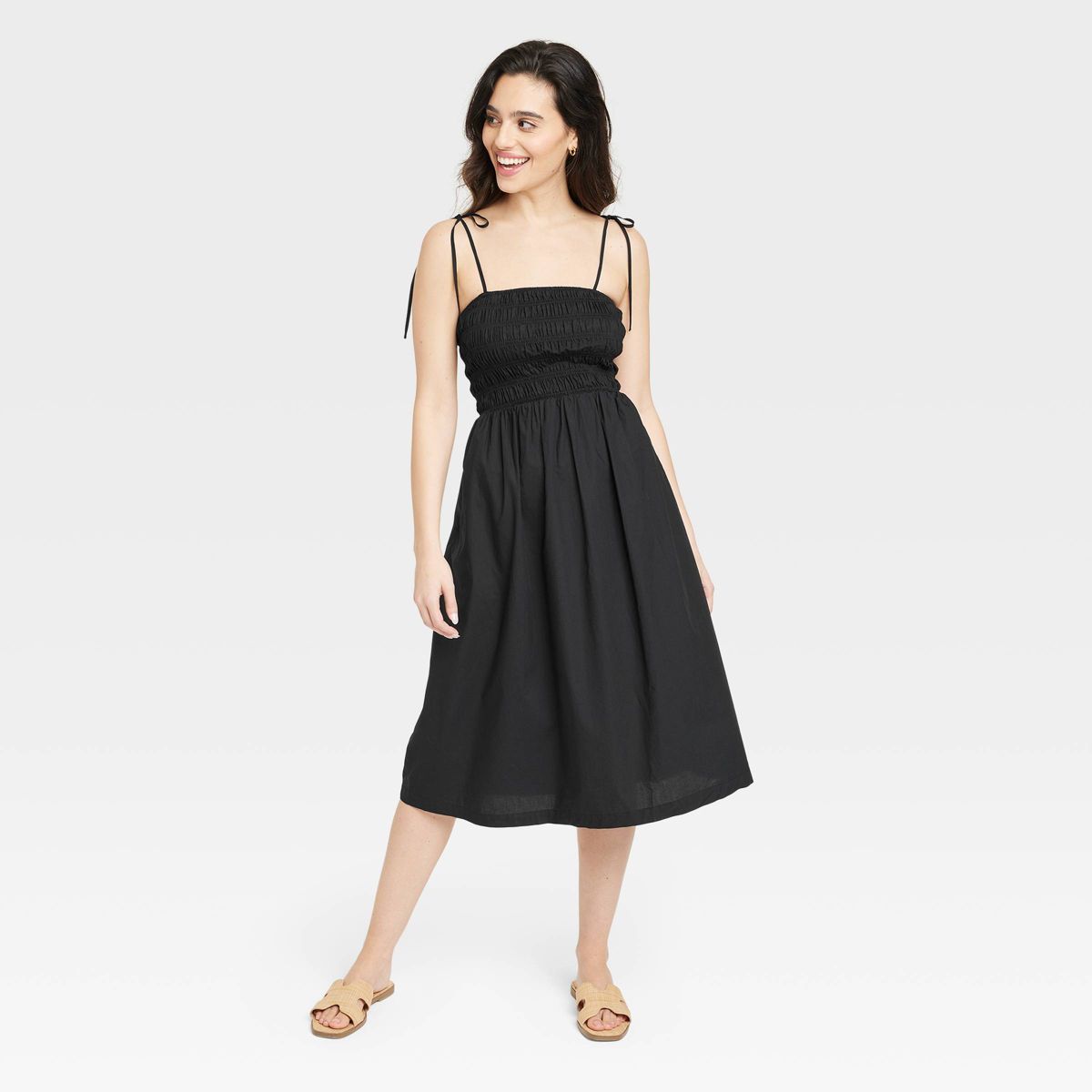 Women's Midi Smoked Sundress - A New Day™ | Target