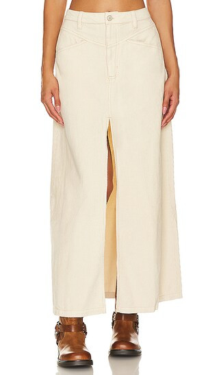 Come As You Are Cord Maxi Skirt in Beechwood | Revolve Clothing (Global)