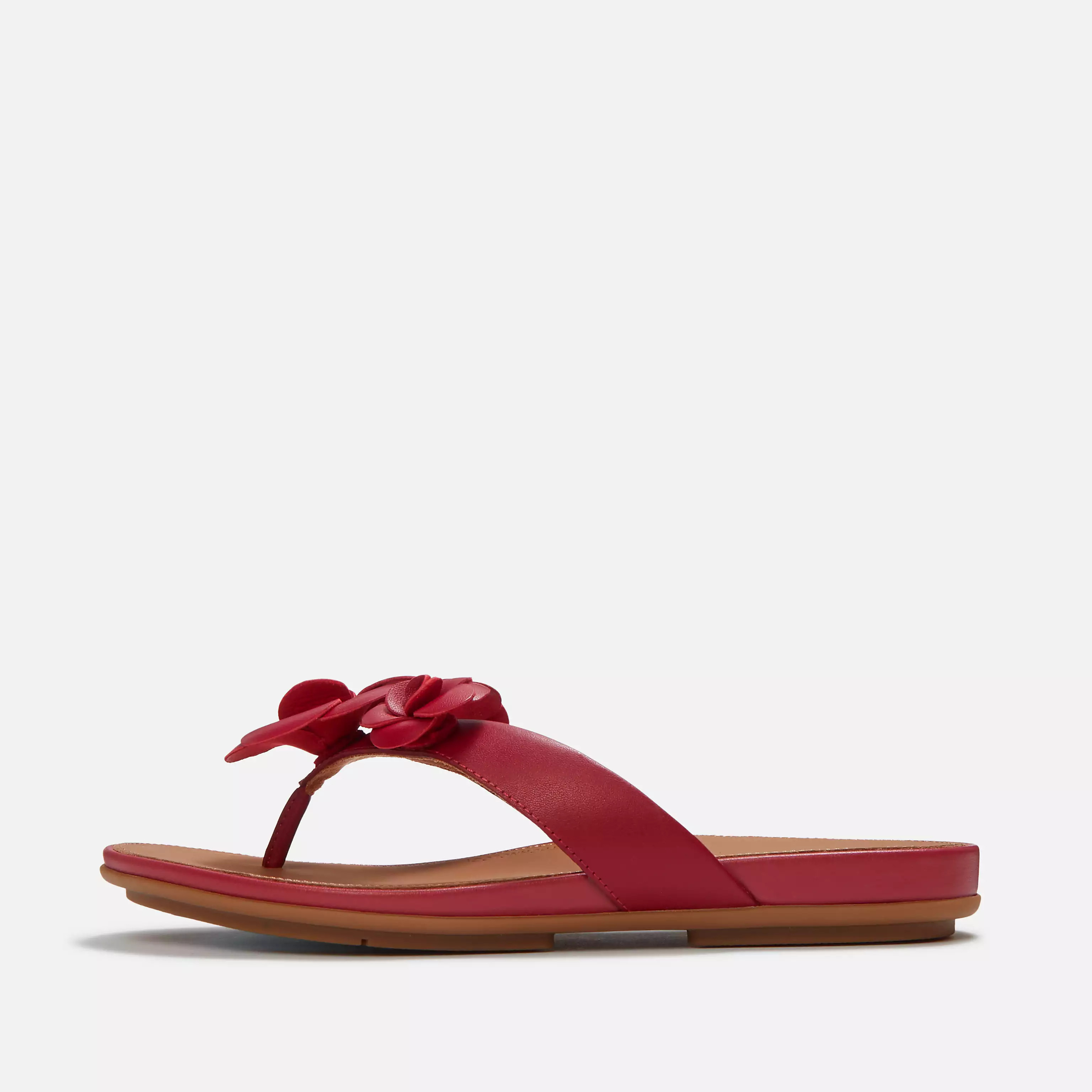 GRACIE Flower Leather Flip-Flops | FitFlop (US)