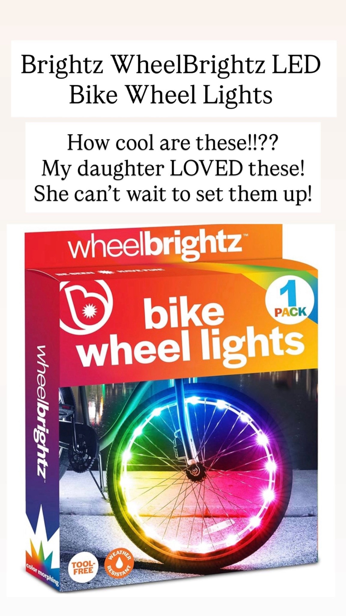 These are the coolest lights for bikes!! They come in a variety of colors!! 

#LTKKids