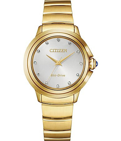 Citizen Women's Ceci Three Hand Gold Stainless Steel Bracelet Watch - Gold | Dillard's