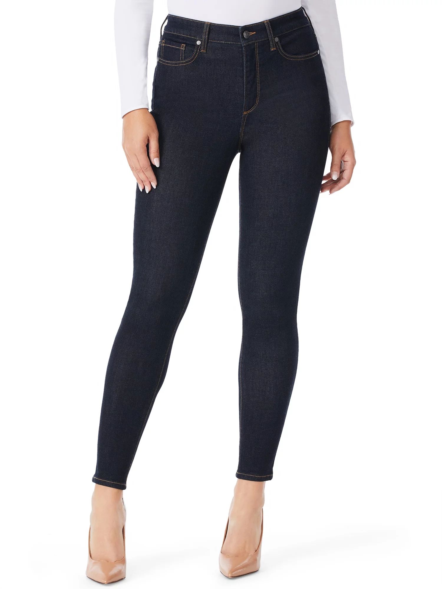 Sofia Jeans by Sofia Vergara Women's Rosa Curvy Super High-Rise Skinny Ankle Jeans | Walmart (US)