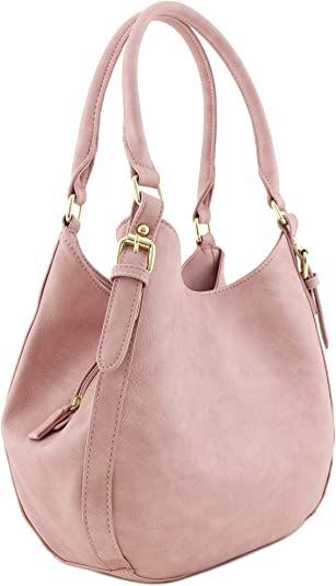 Light-weight 3 Compartment Faux Leather Medium Hobo Bag | Amazon (US)