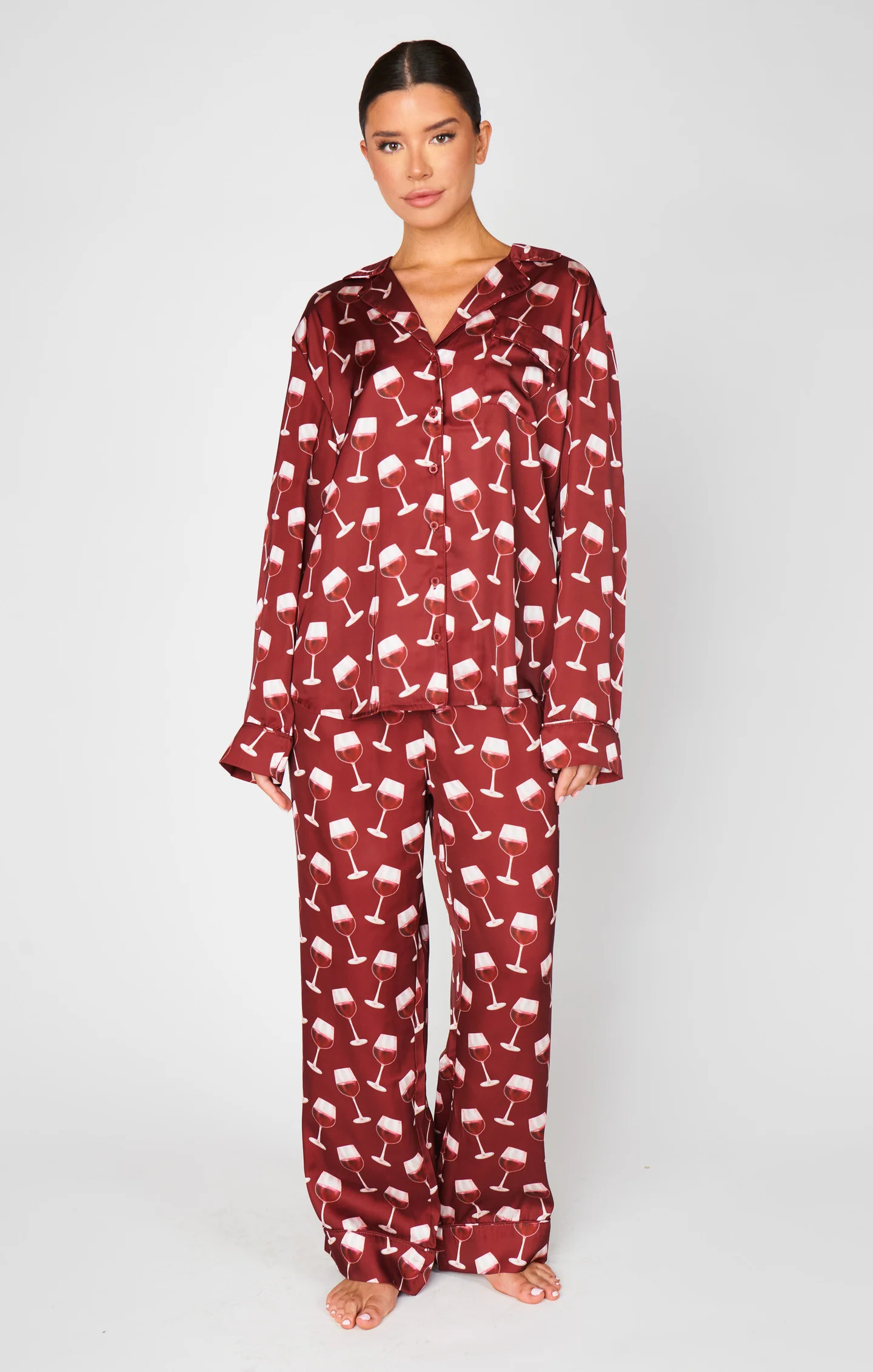 Classic PJ Set ~ Red Wine Silky | Show Me Your Mumu