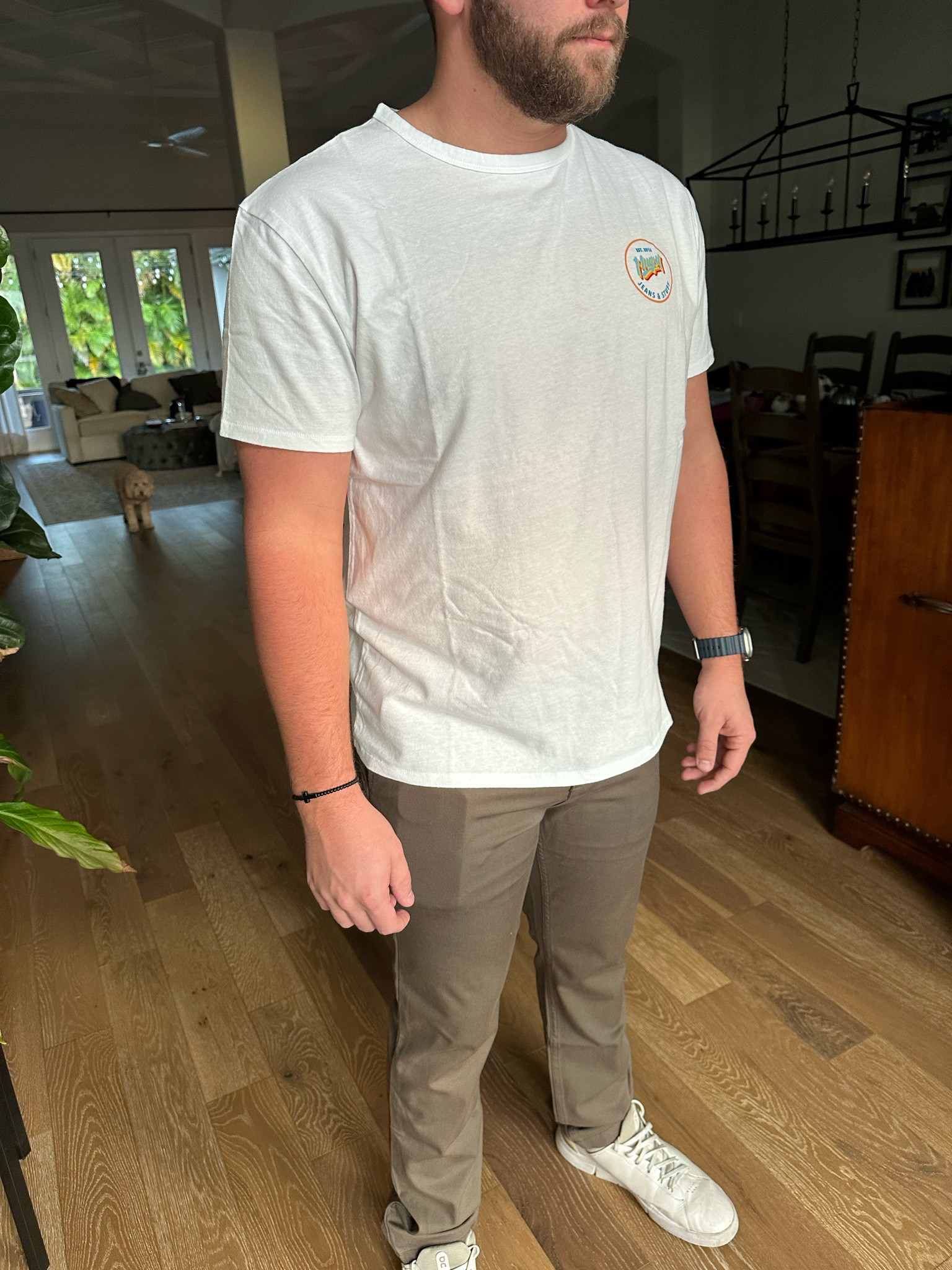 Mugsy Everyday White Tee size large with the Classic Chinos OLIVES in color olive; waist 34; length 32. Forged from performance fabrics that would put the minds of NASA’s best in a pretzel. The Olives come in a year-round army green ready for daily wear. Built with our new and improved 4-way stretch chino fabric so they’re packed with even more stretch and comfort. Just when you thought they couldn't get any better, they done did it. @mugsyjeans men’s clothing, men’s fashion, men’s shorts, chino shorts, men’s outfit, #boyfriendgifts #athleisure #loungewear #athlesiurewear #athleisurestyle #cloudcollection #giftidea #giftideas #giftsforhim #giftsforboyfriend #christmasgiftideas #giftideasforhim #giftideasformen #giftideafordad #giftideaforhusband #giftsfordad #giftsformen #giftsforson #boysgiftideas #mensfashion #mensgifts #mensgiftidea #mensgiftguide #ltkmen #giftguide #giftguideforhim #giftguideformen #giftguide2024 

#LTKFindsUnder100 #LTKGiftGuide #LTKMens