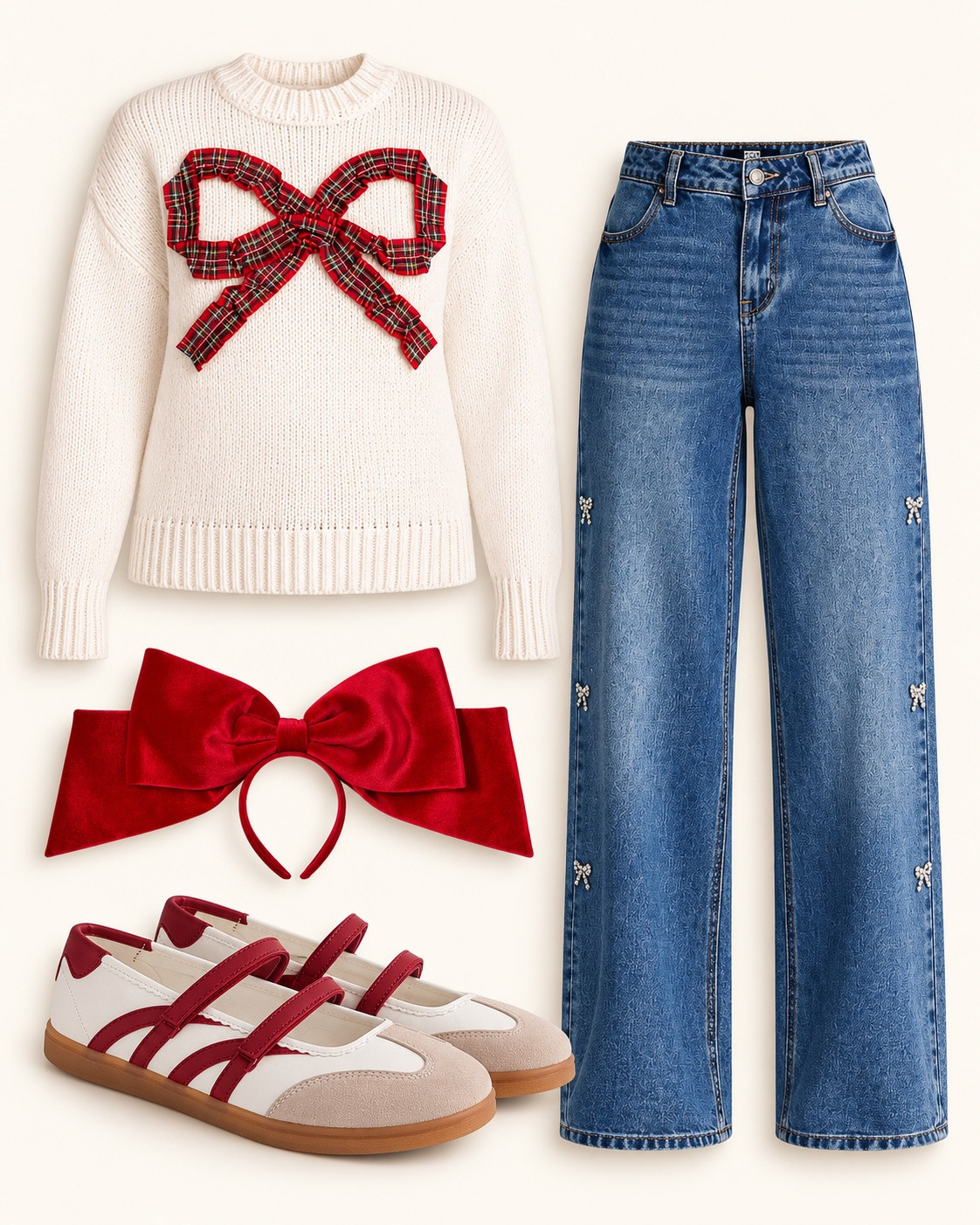 Bows, sparkle, and Christmas sweaters… oh my! 🎀✨ A little peek at the new holiday fashion finds at @walmart, and I’m already picking favorites!

This cozy sweater comes in FOUR festive prints! Pair your favorite with sparkly bow jeans, a velvet hair bow, and the cutest ballet flats for a merry little outfit! ❤️

Which sweater would you choose? Tell me below, and tag a friend who loves Christmas fashion as much as we do! 🎄

#LTKSeasonal