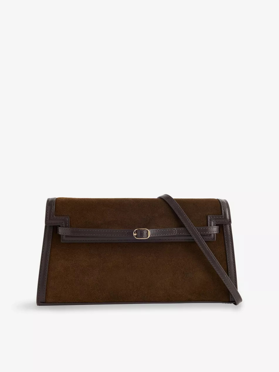 Truffle Suede Shoulder Bag | Selfridges