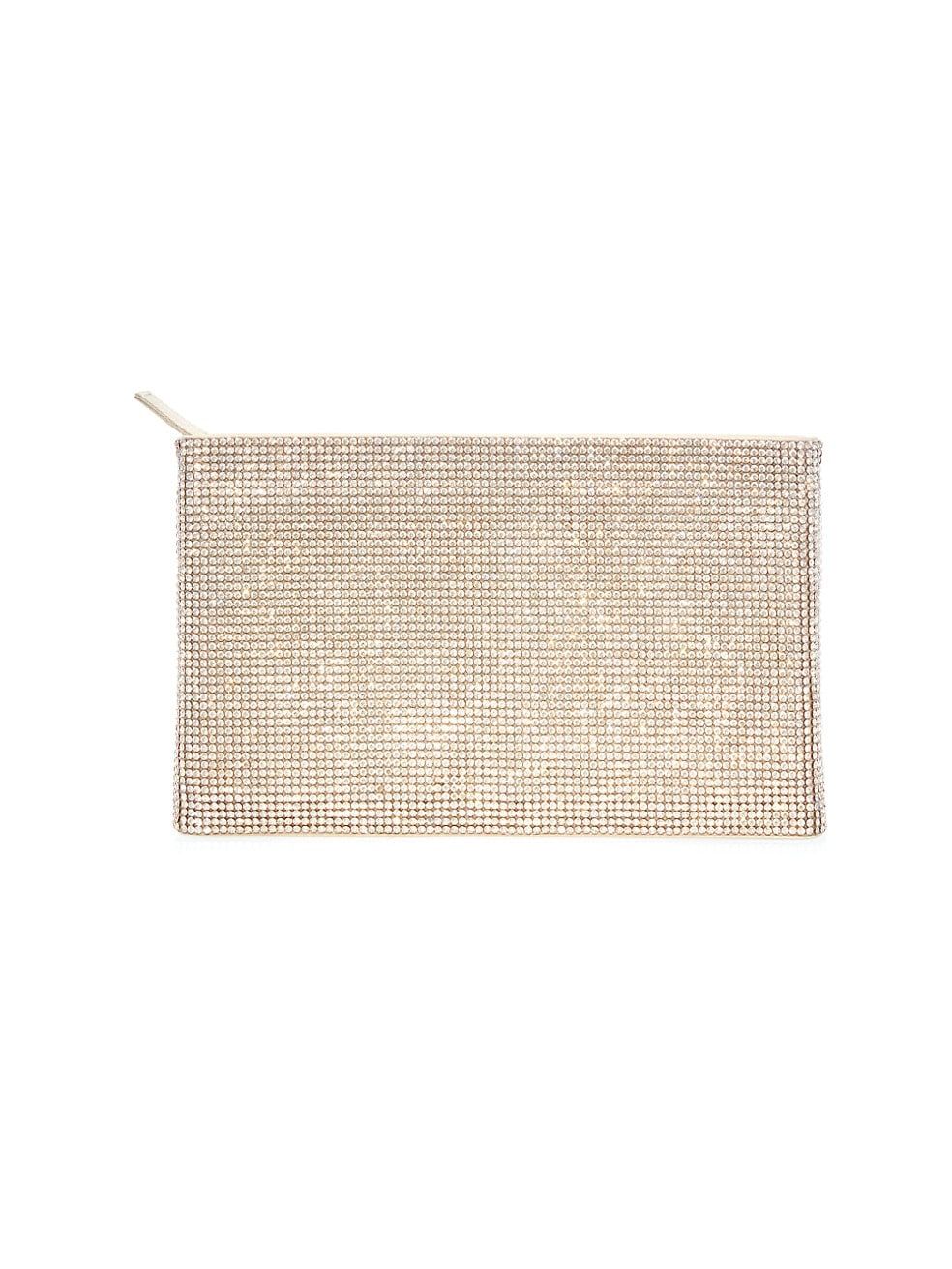 Crystal-Embellished Zip Pouch | Saks Fifth Avenue