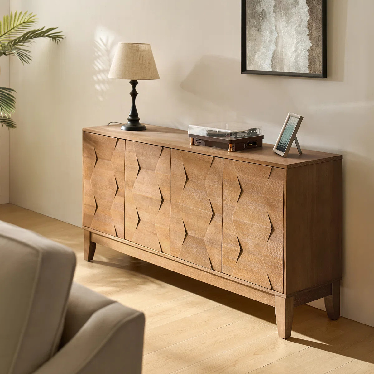 Sara Modern 60" W Sideboard with Solid Wood Legs | Wayfair North America