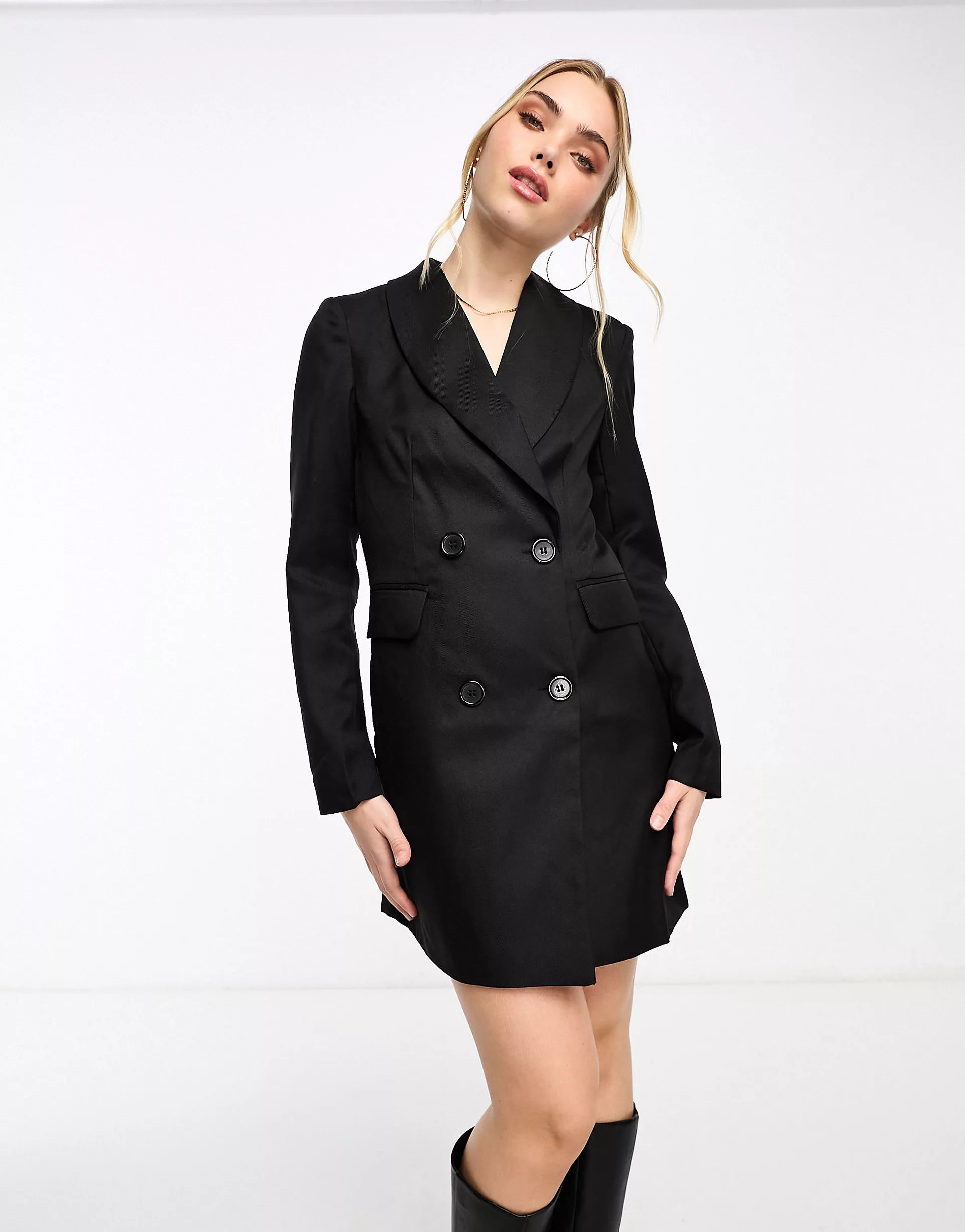 Vero Moda tailored blazer mini dress in black | ASOS (Global)