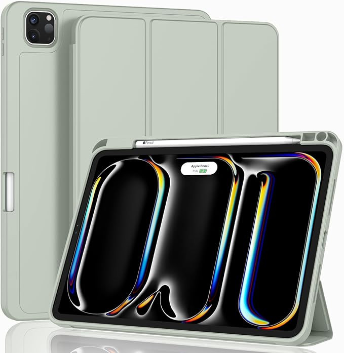 ZryXal 2024 iPad Pro 11 Inch Case M4 (5th Generation) with Pencil Holder, Smart iPad Case [Suppor... | Amazon (US)
