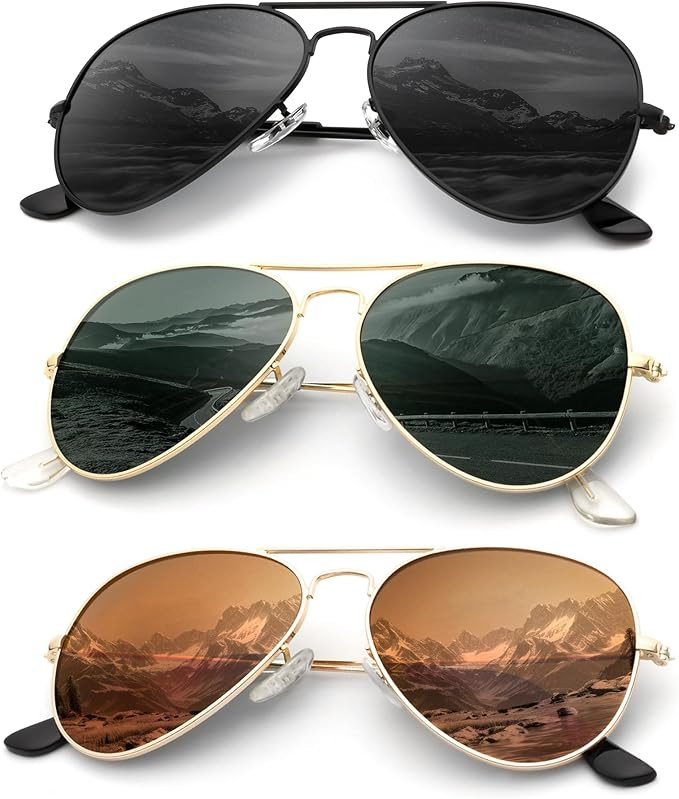 Aviator Sunglasses Polarized Sun-Glasses: Aviators Sunglasses for Men Women with UV Protection fo... | Amazon (US)