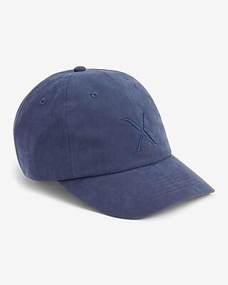 Navy Brushed X Logo Hat | Express
