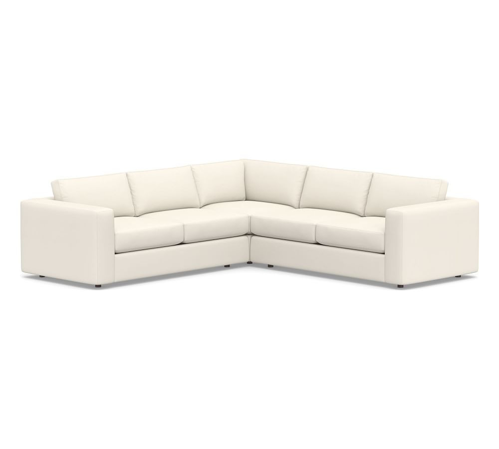 Carmel Wide Arm 3-Piece L-Shaped Sectional (113") | Pottery Barn (US)