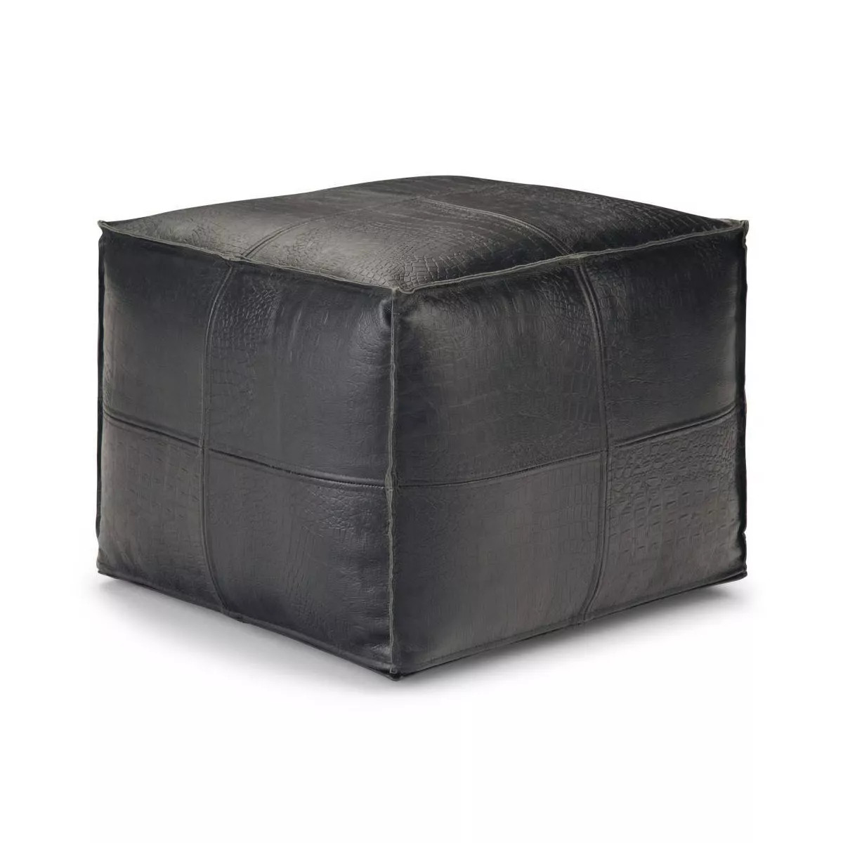 Dennie Square Pouf Black - WyndenHall | Target