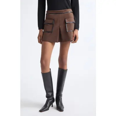 Ramy Brook Tess Faux Suede Miniskirt in Heritage Brown at Nordstrom, Size 12 | Nordstrom