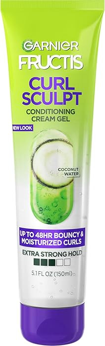 Garnier Fructis Style Curl Sculpt Conditioning Cream Gel for Bounce & Moisture, 5.1 Fl Oz, 1 Coun... | Amazon (US)
