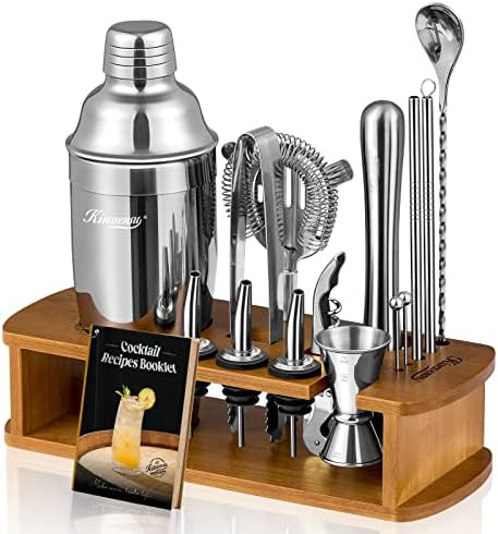 KITESSENSU Cocktail Shaker Set Bartender Kit with Stand | Bar Set Drink Mixer Set with All Essent... | Amazon (US)