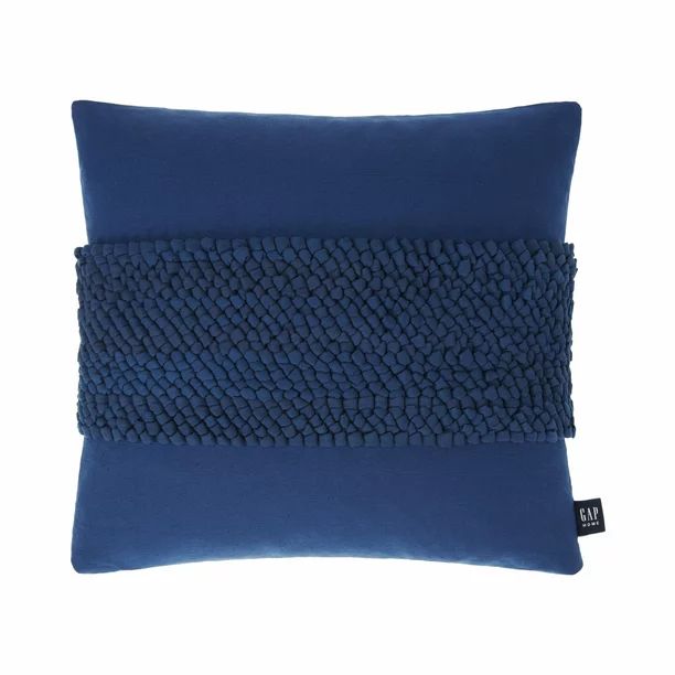 Gap Home Border Knots Decorative Square Throw Pillow Blue 20" x 20" | Walmart (US)