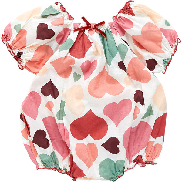 Baby Girls Lexi Bubble, Vintage Hearts | Maisonette