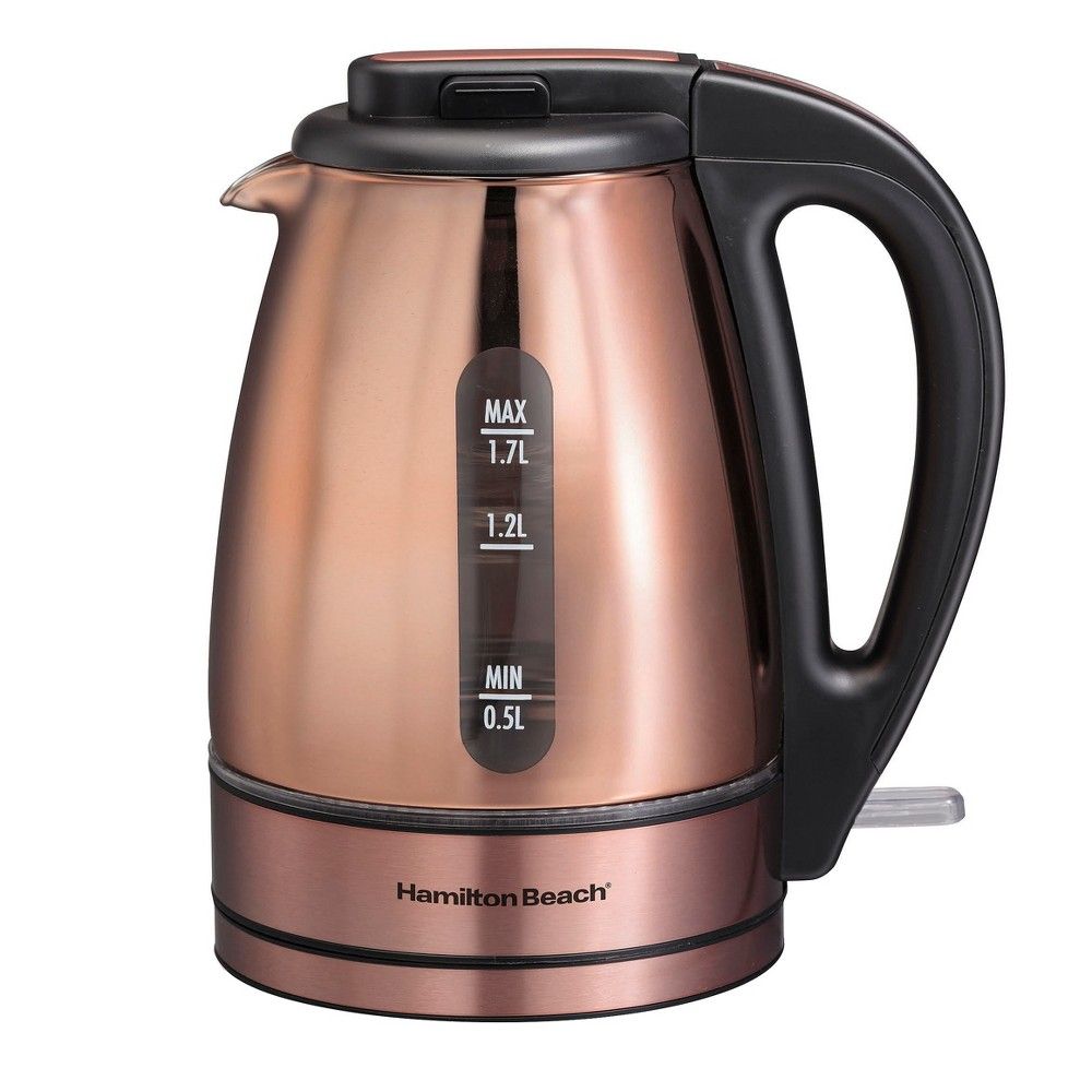 Hamilton Beach Electric Kettle Copper 1.7L 40866, Black | Target